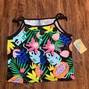 ThereAbouts Tropical Tank Top GIrls Large
